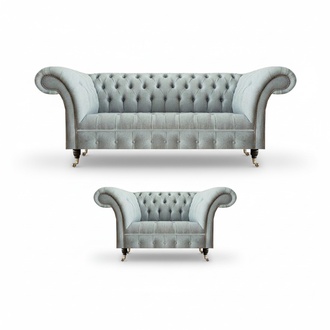Edles Chesterfield Set Wohnzimmer Couchen Designer Sofagarnitur 2tlg