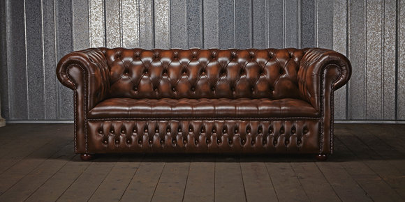Chesterfield Polster Sofa Couch Designer Garnitur 3 Sitz Couchen Klassisch