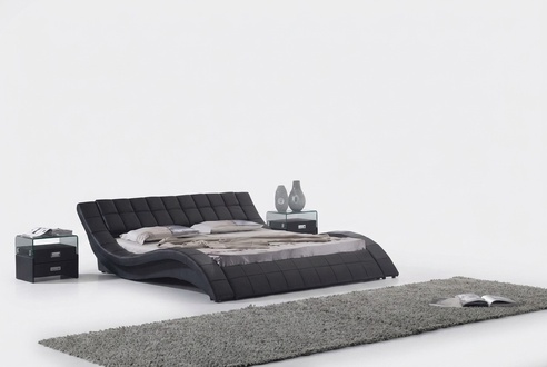 Ehebett Polsterbett Doppelbett Designer Bett Schlafzimmer Lederbett Neu