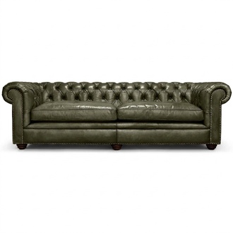 Elegante Wohnzimmer Couch Viersitzer Chesterfield Leder Stoff