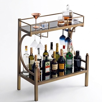 Eleganter Bar Tisch mit Marmorimitation – stilvoll servieren Barschrank