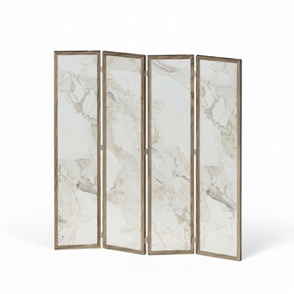 Eleganter beige Raumteiler aus MDF für Wohnzimmer und Büro