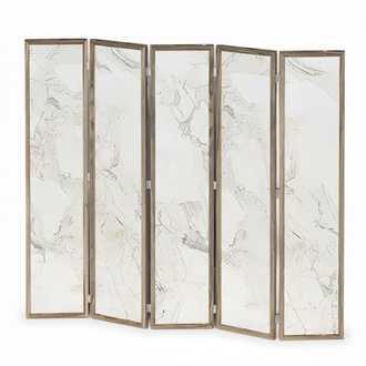 Eleganter beige Raumteiler aus MDF modern und vielseitig