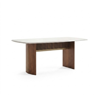 Eleganter Beigefarbener Esstisch aus Holz für modernes Wohnen