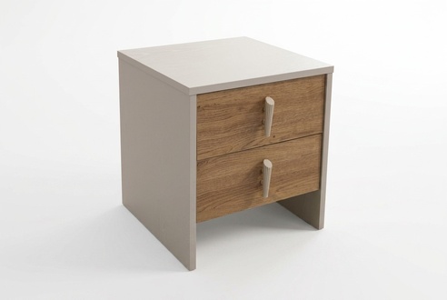Eleganter brauner Nachttisch aus Holz im modernen Design