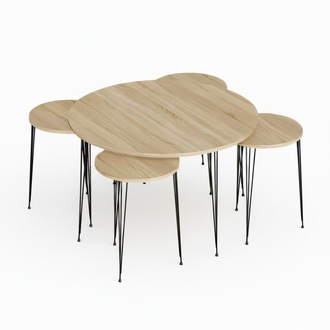 Eleganter Holz-Beistelltisch in warmem Braun für modernes Wohnen