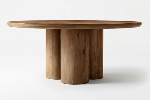 Eleganter Runder Esstisch Holz 183cm exklusiv Tisch Möbel