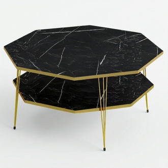 Eleganter schwarzer Couchtisch aus Holz mit modernem Design