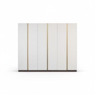 Eleganter weißer Holz-Kleiderschrank im stilvollen Design