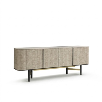 Elegantes Beige Holz Sideboard in Modernem Stil