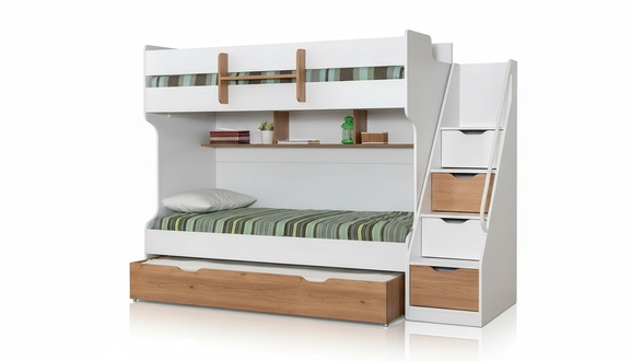 Eleggantes Doppelstockbett Kinderzimmer Möbel Etagenbett Hochbett Neu