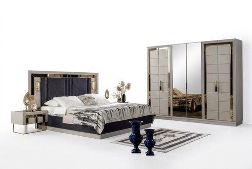 Elternzimmer Schlafzimmer Set Komplette Garnitur Schrank Bett Nachttisch 4tlg