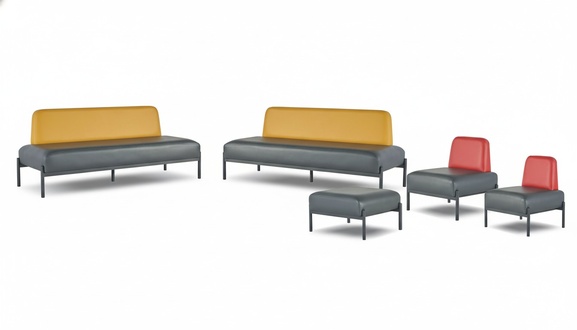 Empfangssofa Sofa Lounge Sitzbank Patienten Wartebank Empfangsbereich Praxis