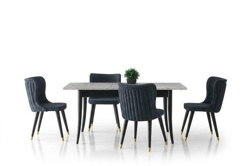 Essgruppe Essecke Ausziehbar Esstisch Stühle Luxus 7tlg Esszimmer Grau