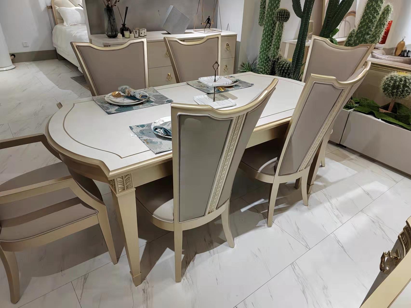 Essgruppe Moderne Stühle Tisch Tische 7tlg. Esstisch 6 x Stühle Esszimmer Set