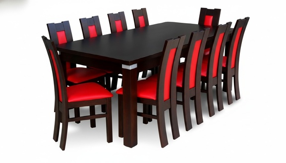 Esstisch + 10x Stühle Stuhl Esszimmer Set Essgruppe Modern Tisch Tische Neu Z10