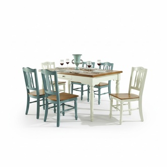 Stühle Esszimmer Esstisch 6x Set Gruppe Garnitur Tisch Sitzgruppe 7tlg Holz Neu