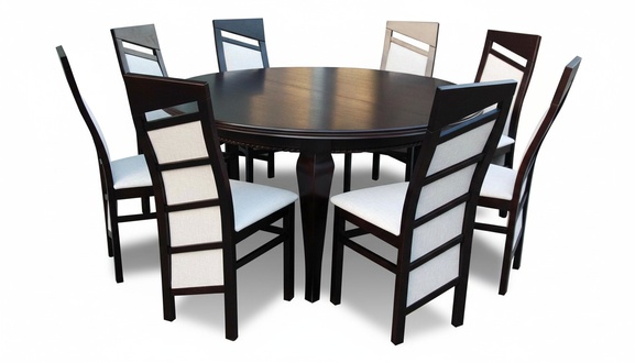 Esstisch + 8 Stühle Esszimmer Set Essgruppe Klassischer Tisch 9tlg Stuhl Tische