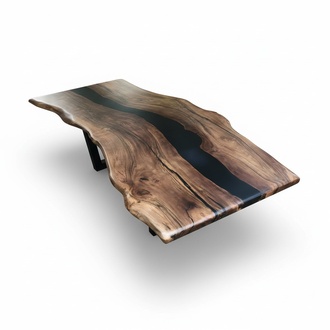 esstisch epoxid harz echtes holz massive möbel wasserfall epoxy tisch giessharz