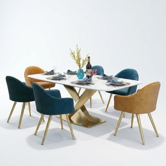 Esstisch Italienische Designer Möbel Büro Konferenz Luxus Tisch Metall Tische