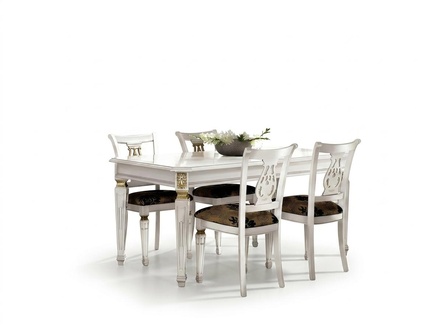 Esstisch Tisch Esszimmer Tische Luxus Holz Weiß Design Modern Italienische Möbel
