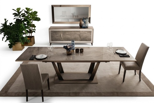 Esstisch Tisch Esszimmer Wohnzimmer Garnitur Holz Design Tische 200x115/294cm