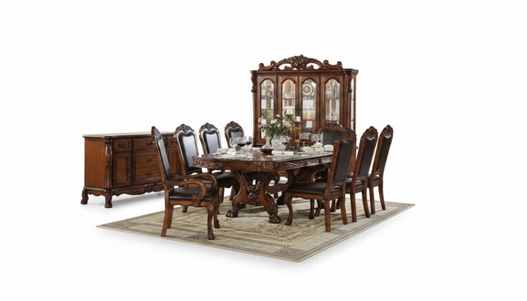 Esstisch Tisch Gruppe Esszimmer Wohnzimmer Garnitur Holz Design Tische