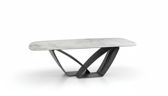 Esstisch Tisch Metall Esszimmer Wohnzimmer Garnitur Holz Design Luxus Modern
