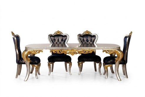 Esszimmer Esstisch 4x Stuhl Gruppe Garnitur Holz Tisch Tische Stühle Stuhl Set