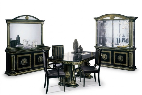 Esszimmer Esstisch Stuhl Kommode Vitrine Spiegel Luxus Möbel Tisch Neu Set 8tlg.