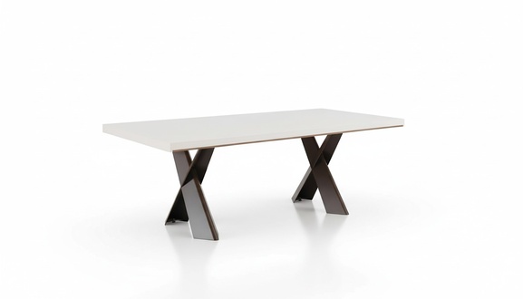 Esszimmer Esstisch Tisch Metall Stil Modern Design Möbel Luxus Weiß