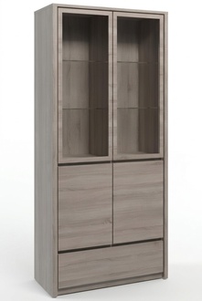 Esszimmer Holz Wohnzimmer Möbel Vitrine Kommode Vitrinen Glasschrank Schränke