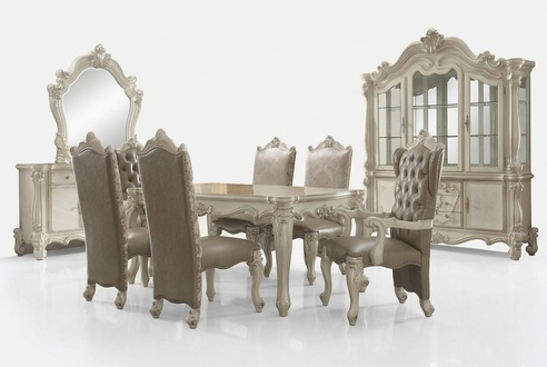 Esszimmer Set Garnitur Tisch 6x Stuhl Kommode Spiegel Barock 9tlg. Gruppe