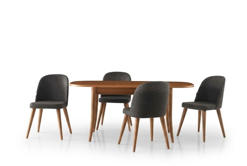 Esszimmermöbel Essgruppe Essecke Esstisch Stühle 5tlg Braun Tisch