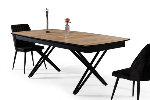 Esszimmertisch Ausziehbarer Esstisch Küchentisch Holz Braun Esszimmer