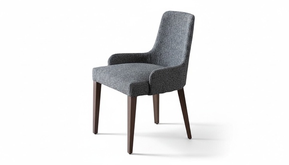 Exclusive Grau Stühl mit Holz braun Füße Design Esszimmer Neuheit