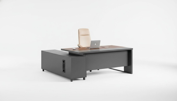Exklusiver L-Form Schreibtisch Designer Büromöbel Arbeitszimmer Tisch