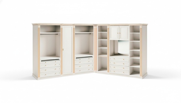 Exklusiver Weißer Eckschrank Schlafzimmer Luxus Schränke Edle Holz Möbel