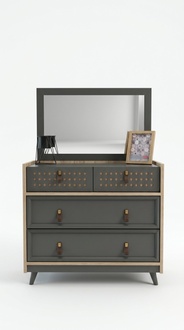 Exklusives Design Kommode mit Spiegel Schlafzimmer Kommode Design Schrank