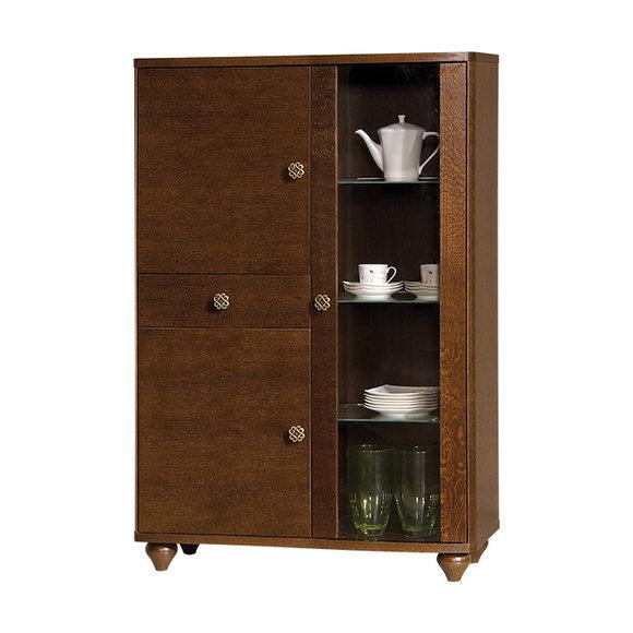 Klassische Vitrine Vitrinenschrank Schrank Vitrinen Glasschrank- Model F-W3-4