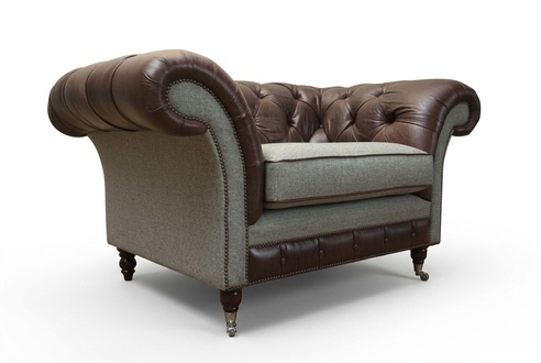Fernseh Sessel Design Chesterfield Lounge xxl Club Sofa Einsitzer 150cm