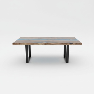 Fluss Tische Esstisch Design Tisch Moderne Meer Möbel 220x90 Epoxid Harz Ozean