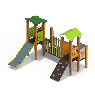 Freiluftspielplatz Vergnügungsbereich Kinderspielareal Rutschenturm Spielstätte