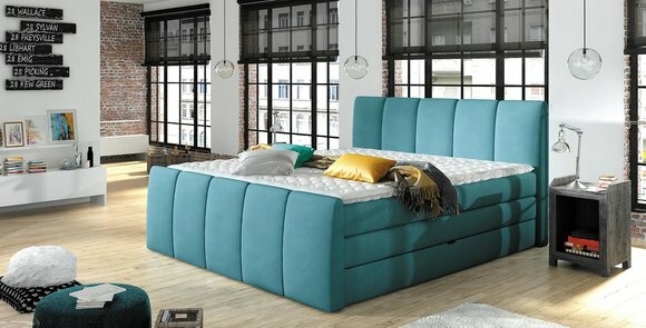BOXSPRINGBETT DESIGN BETT TOPPER FEDERKERN DOPPELBETT POLSTERBETT