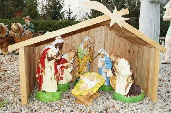 Weihanchts Dekoration Kripper Figur Garten Statue Skulptur Figuren Skulpturen