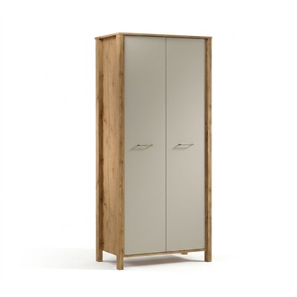 Garderobenschrank mit Kleiderstange Regal Holzschrank Kleiderschrank