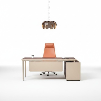Garnitur Ecke Bürotisch Schrank Büromöbel Holz Beige Schreibtisch Set