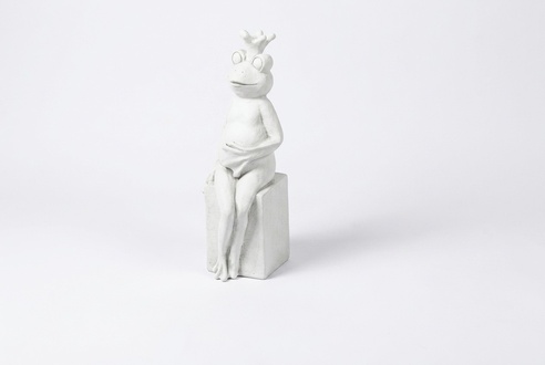 Garten Dekoration Frosch Terrasse Stein Figuren Figur Deko Statue Skulptur