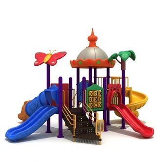 Garten Kinderbereich Kletterturm Spielturm mit Rutschen Spielhaus
