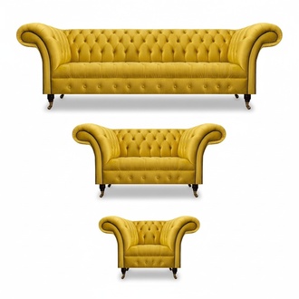 Gelbe Chesterfield Sofagarnitur Luxuriöse Sofas Sitzmöbel Polstercouchen